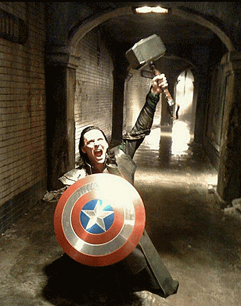 Loki with hammer