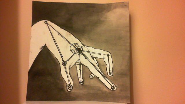 Ink on Watercolor Paper